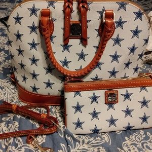 Dooney & bourke Dallas Cowboys zip zip satchel w/